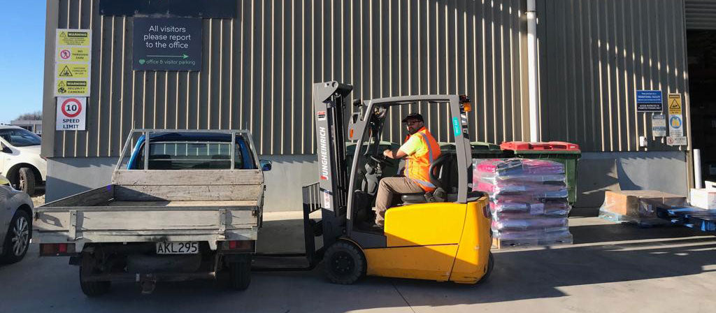 Topflite Rob on the forklift