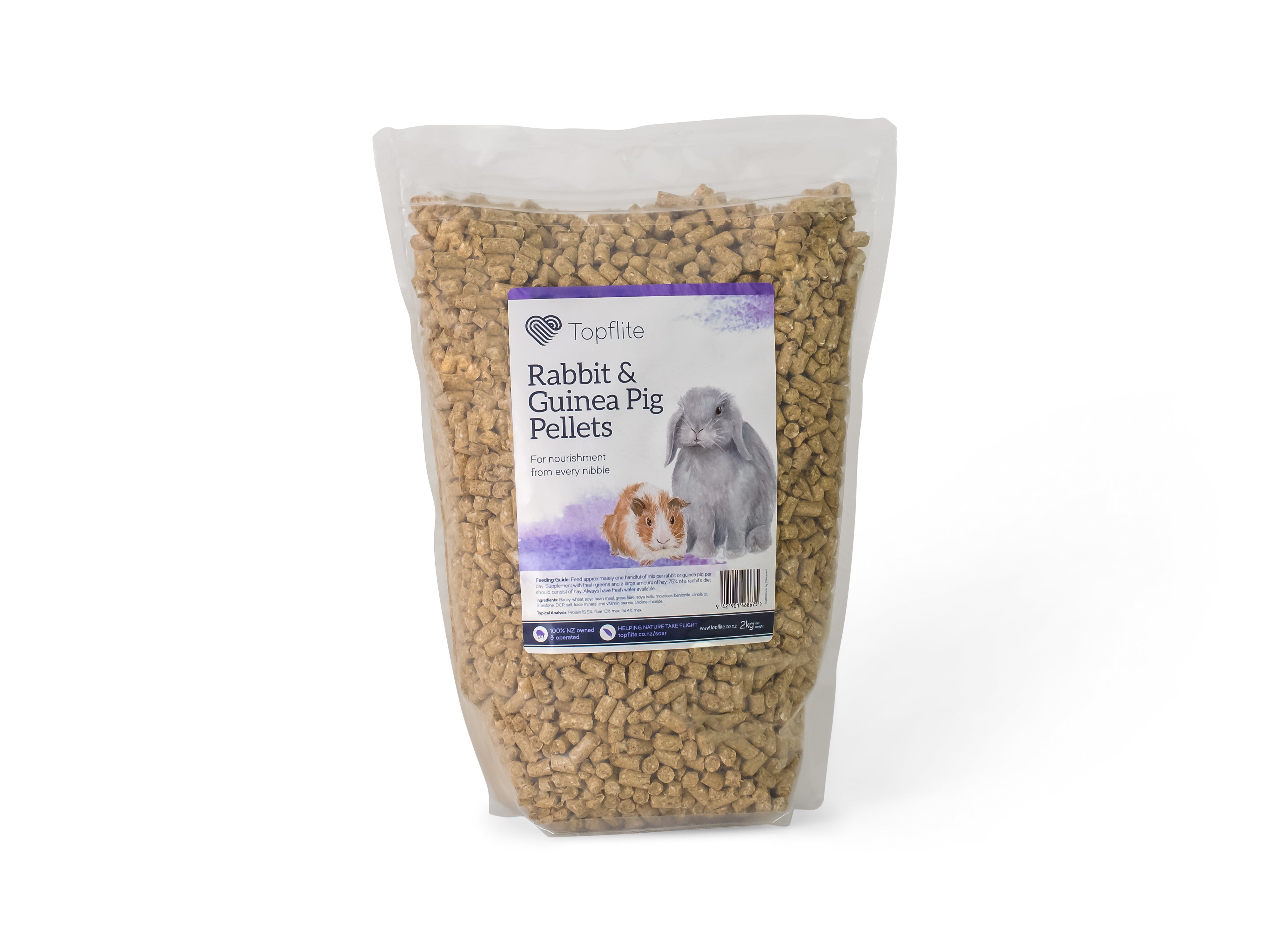 Topflite 2kg Rabbit & Guinea Pig Pellets