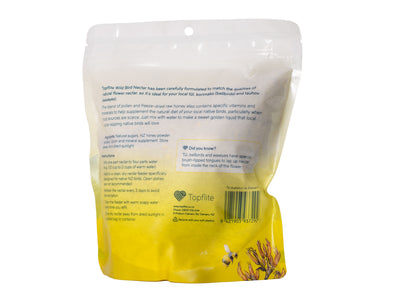 Topflite Wild Bird Nectar 500g back of package