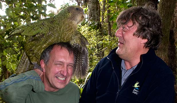 Sirocco the kakapo and Stephen Fry